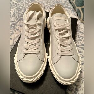 Giuseppe Zanotti Blabber Italian Leather women’s white sneakers with crystals 10